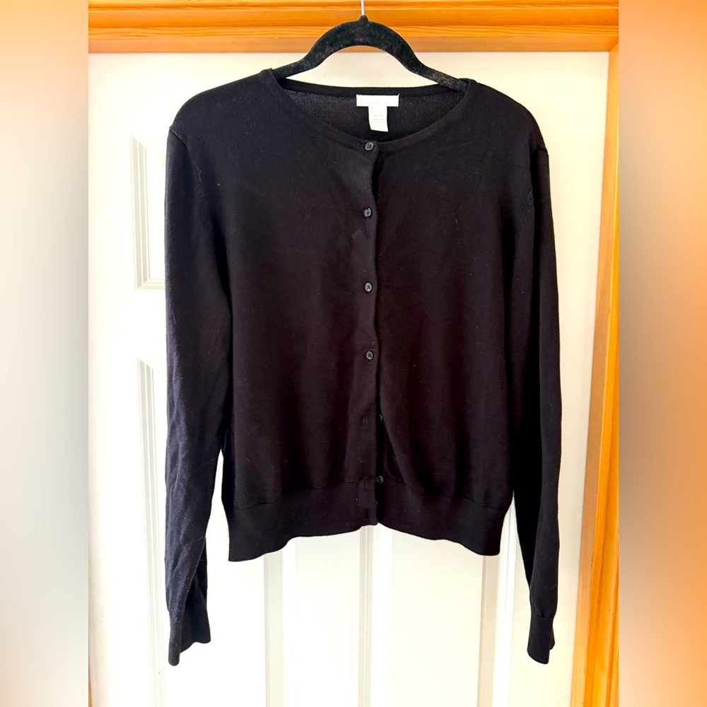 H&M Basics Black Cardigan Sweater XXL